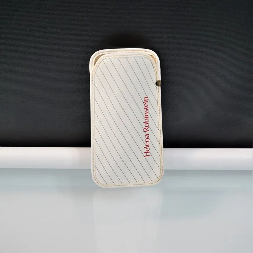 HR Helena Rubinstein Eyeglass Case Vintage 60s Made In Italy Soft Slip